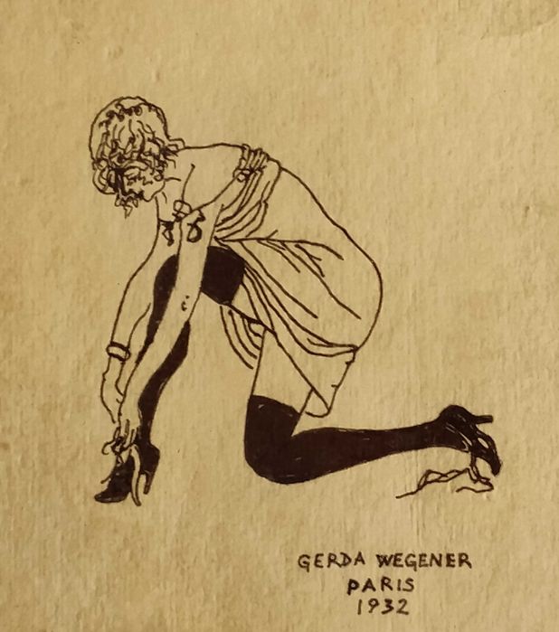 Ефектна стара графика . Дания.