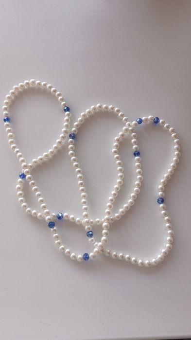 Бусы длинные под жемчуг