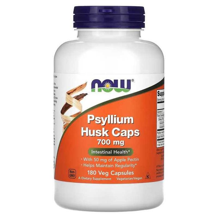 NOW Foods, оболочка семян подорожника. Псиллиум, псилиум, psyllium