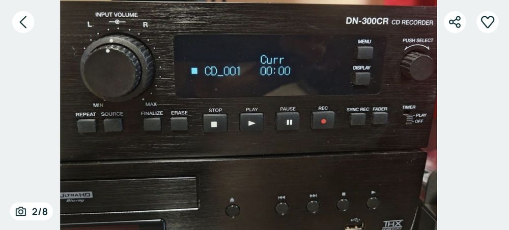Panasonic db 9000 și Denon CR-300 recorder