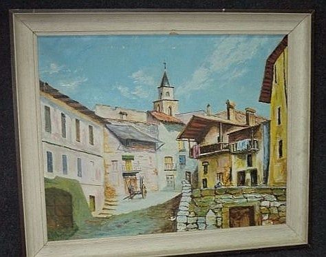 Tablou Ulei pe panza o lucrare deosebita in cutit,semnata si datata,5