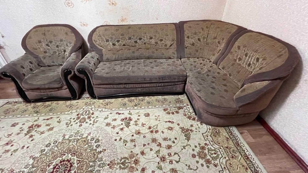 большой диван угловой с креслом