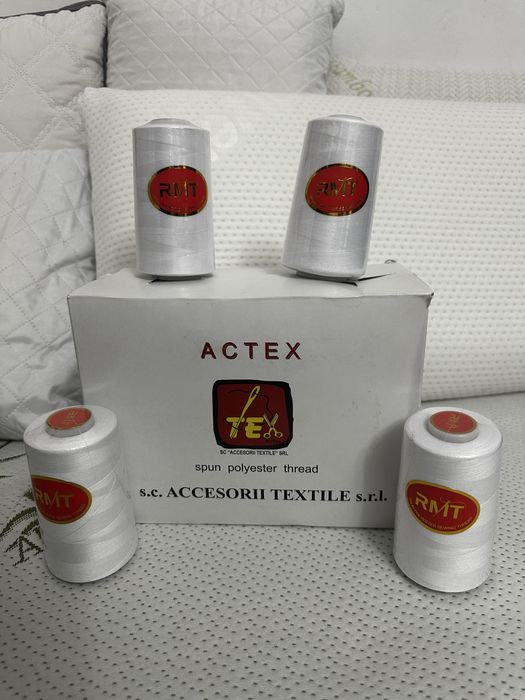 Ata de cusut alba poliester