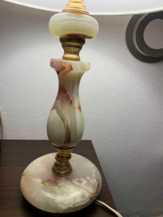 Veioza/lampa art deco VINTAGE ONIX bec E27 anii 50 20x40cm Olanda