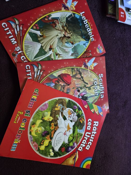 Carti "Coloram si citim" (litere si cifre) si colorat pe numere