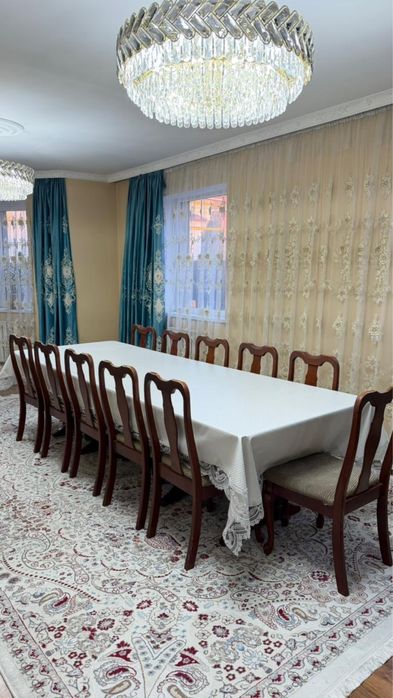 Обеденный стол 2 метра + 10 стульев