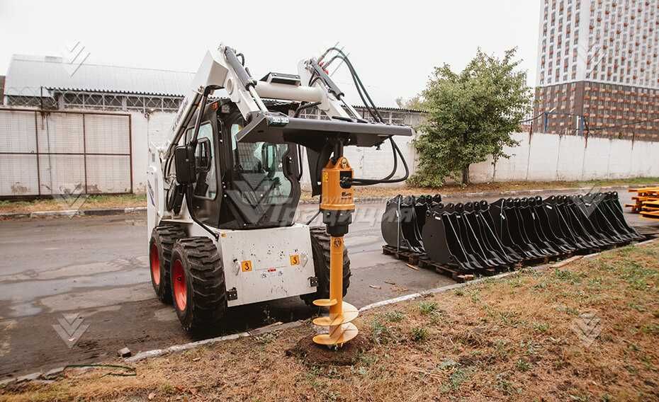 Гидробур Delta RD5 на мини-погрузчик JCB SSL 175