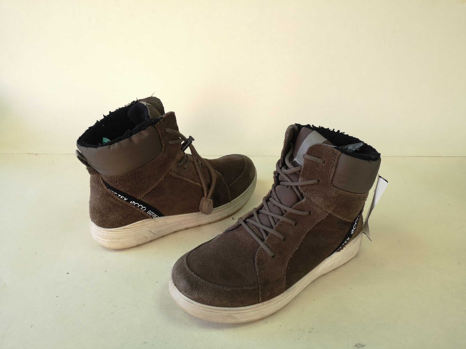 Ghete dama copii 35 36 bocanci piele naturala imblaniti  ECCO-  ca NOI