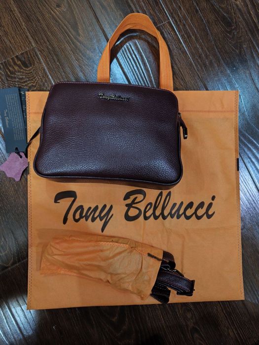 сумка-кроссбоди Tony Bellucci из натуральной зернистой кожи