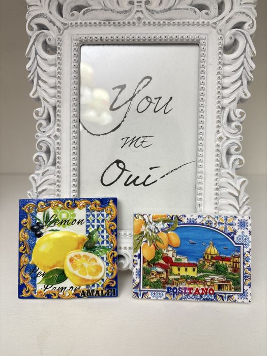 Set magneți de frigider/Positano/Amalfi/Coasta Amalfi/Italia, lămâi