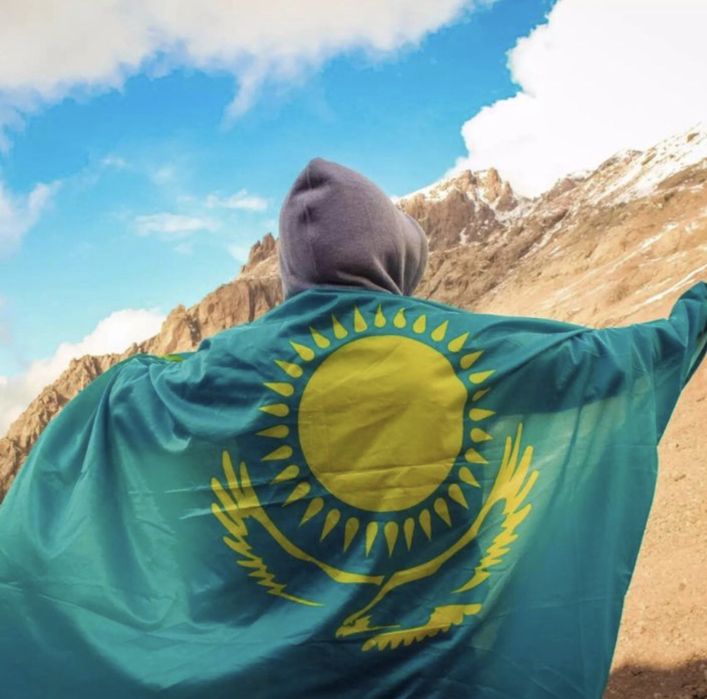 Флаг Казахстана качественный
