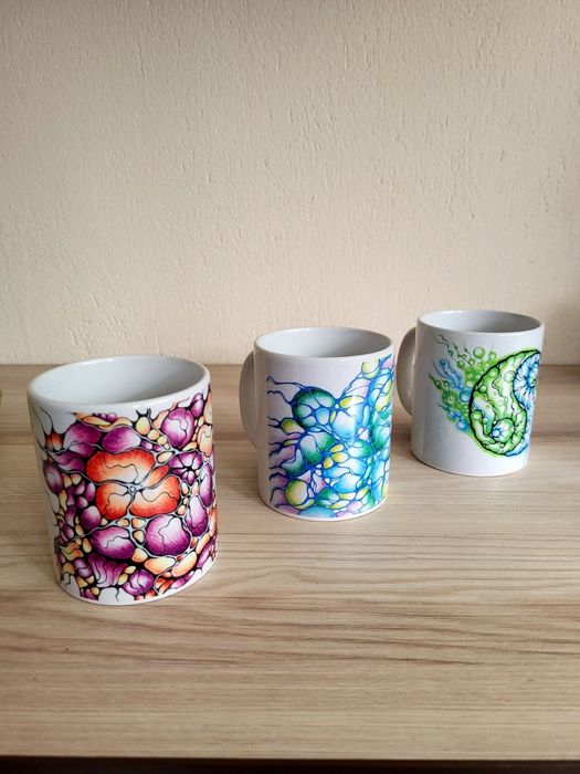 Чаша керамична кафе чай арт дизайн късмет позитивна енергия подарък