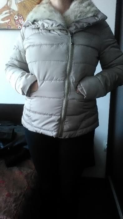 Дамско яке с естествена яка