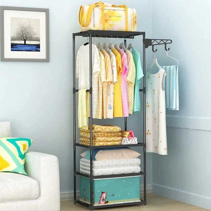 Raft multifuncțional cu 4 niveluri de Pantofi si Haine, 55 x 170 x 36