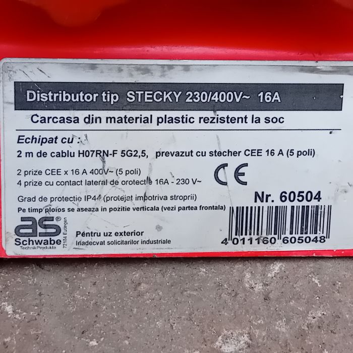Distribuitor de curent 380v , organizare șantier