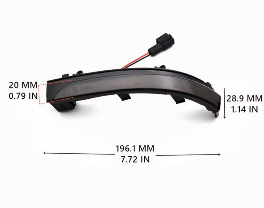 Динамични бягащи мигачи за огледалата за VW GOL Fox UP Vento гол венто