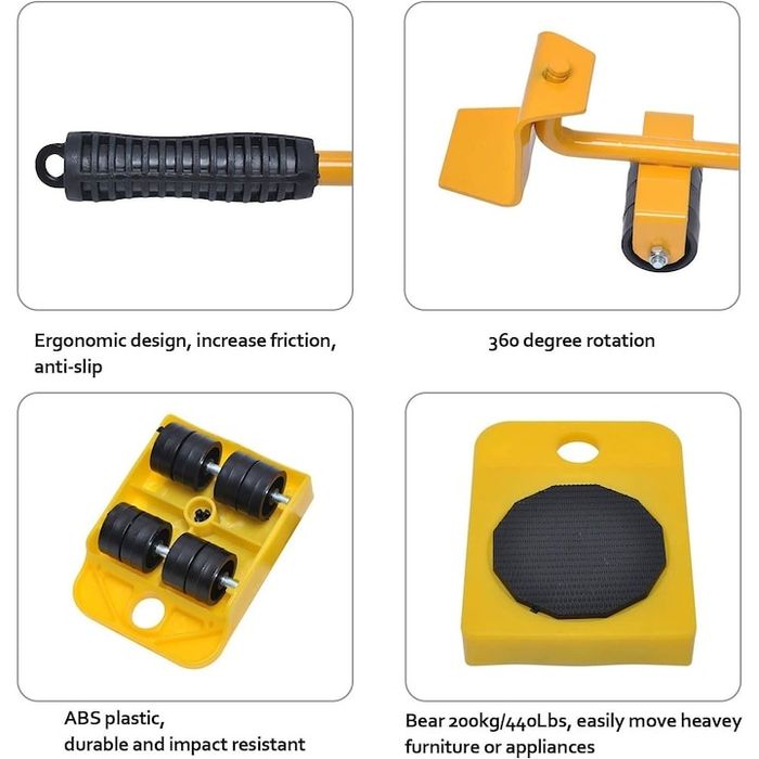 Мебелен повдигач , комплект с колела, за дивани и шкафове, преносим