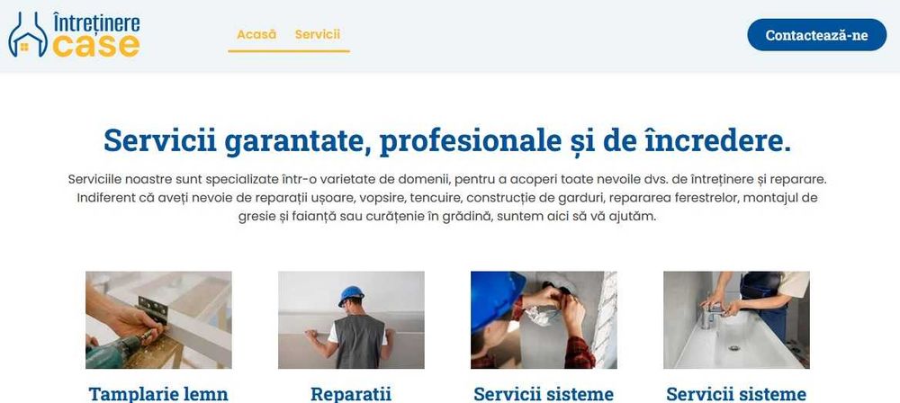 Vanzare Afacere online la cheie – servicii de întreținere și reparații case