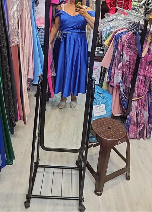 Rochie eleganta  rosu ferari din tafta de calitate