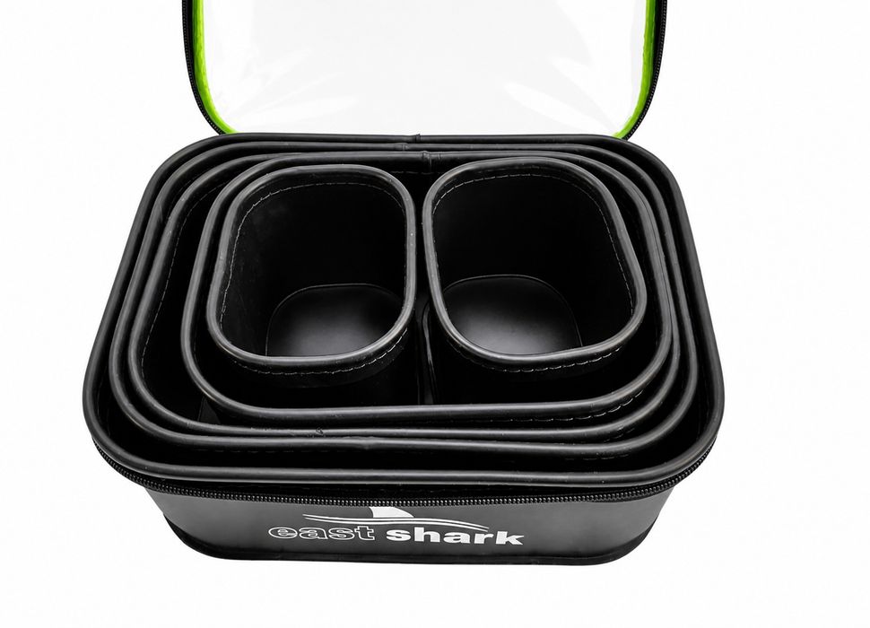 SET 6 Bacuri CUTII Nada EASTSHARK EVA Box Feeder Cu Capac 26x19x12cm