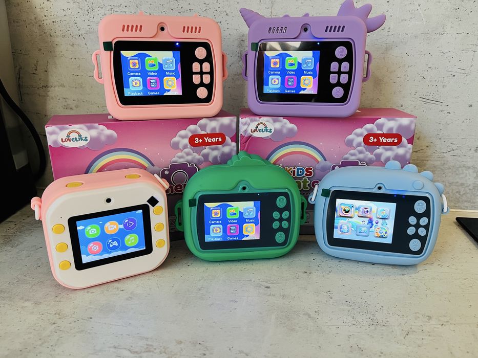 НОВ Детски фотоапарат с моментален печат (принтер)