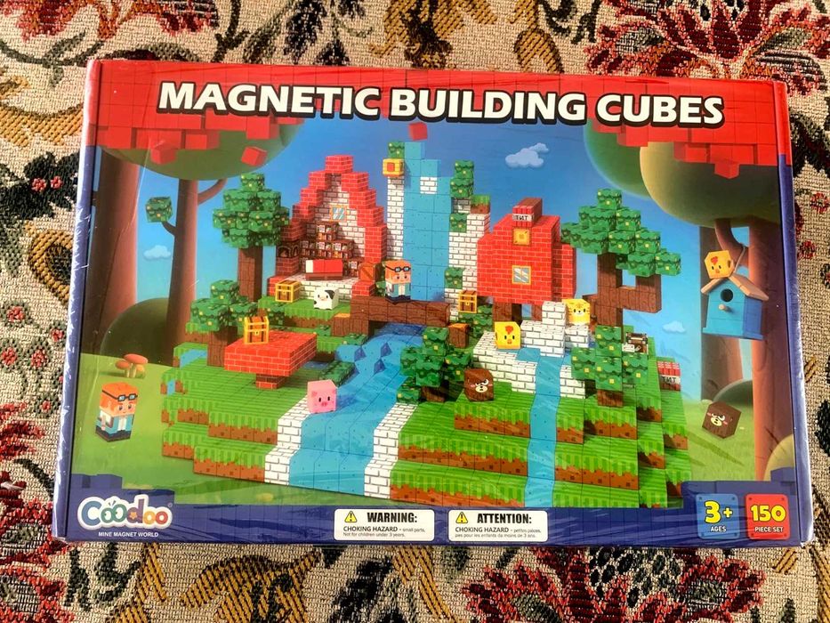 150 бр. магнитни блокчета - играчки за деца, 3+ години, STEM