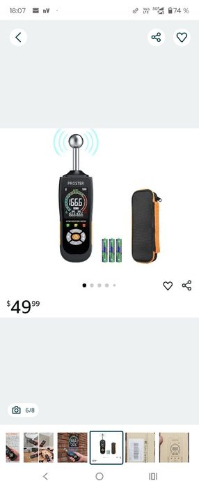 Umidimetru inductiv sferic Proster, adâncime de analiză 20-40 mm, umid