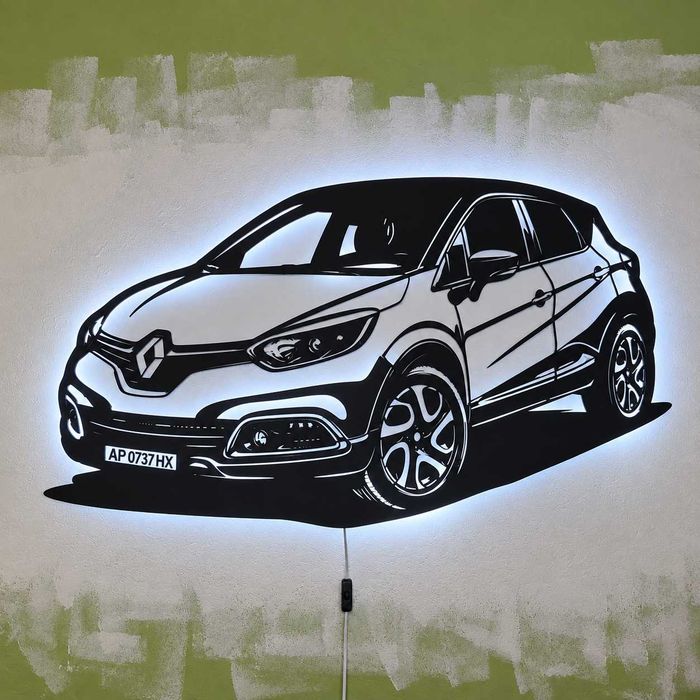 Decor Garaj Auto Panou LED RGB Personalizat cu Masina Ta
