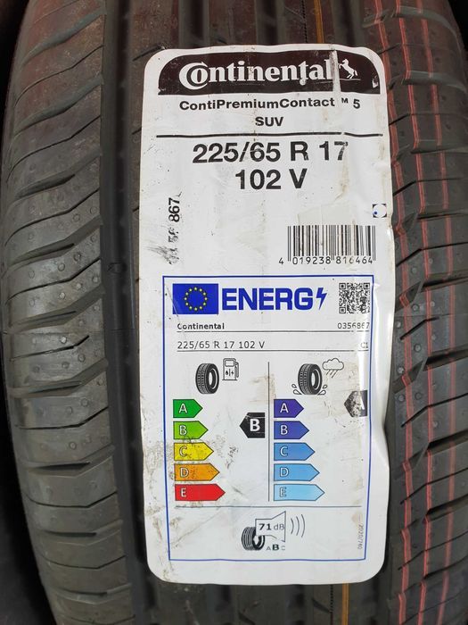 anvelope de vara - 225/65/17 - continental 5 - noi - dot 2021 !