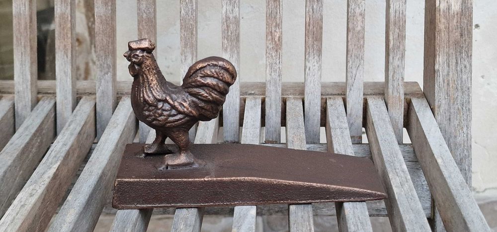 Чугунен стопер, с декоративен петел– 414гр