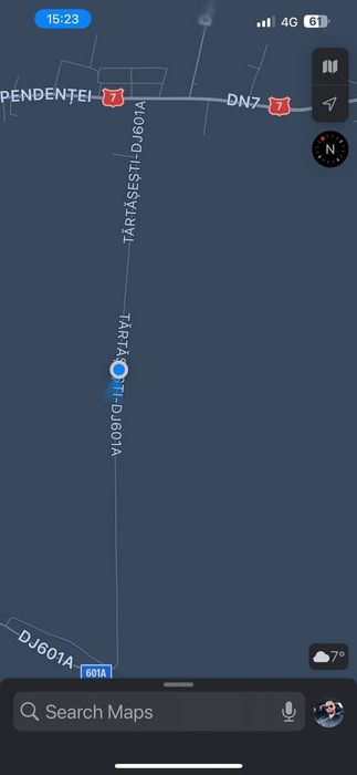 Proprietar! Teren 15500mp, deschidere 49,64m, Tartasesti