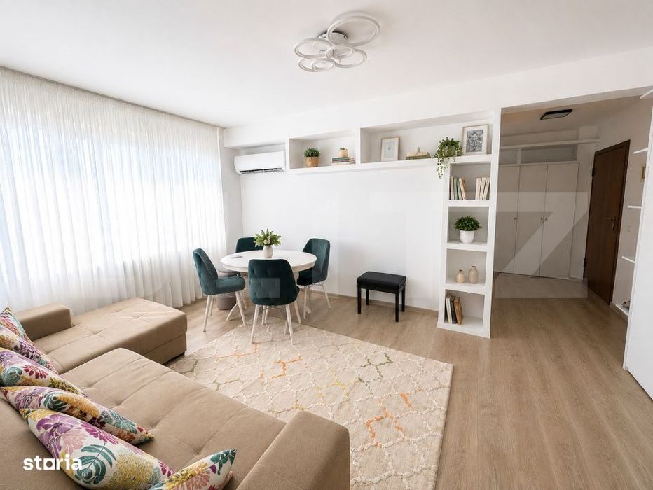 Apartament modern cu 2 camere, 51 mp, semidecomandat, zona Obcini