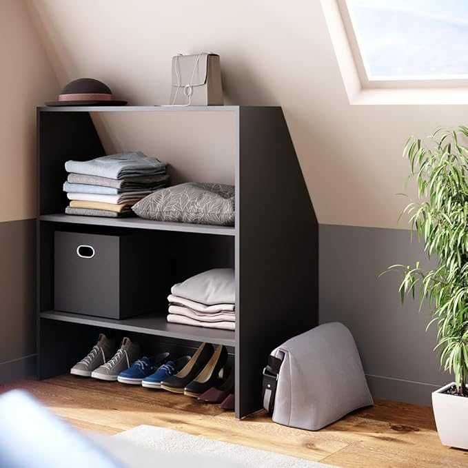 Скосен покривен рафт Vicco, антрацит, 90 x 100 см