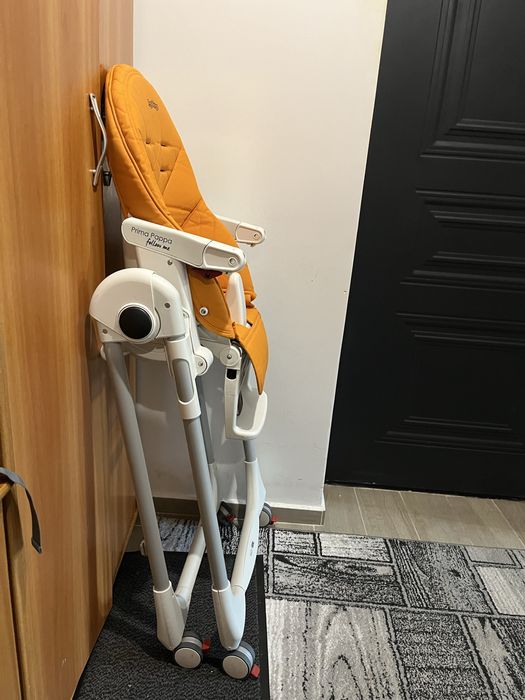 Scaun de masa Peg Perego Prima Pappa Zero Follow Me, Portocaliu