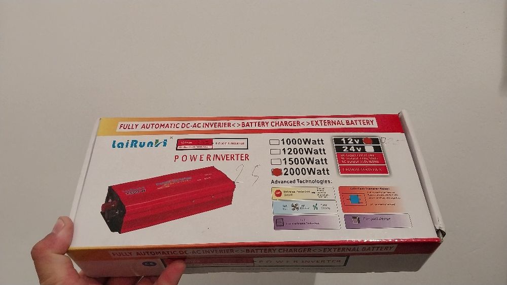 Инвертор 12в=220в~2000w