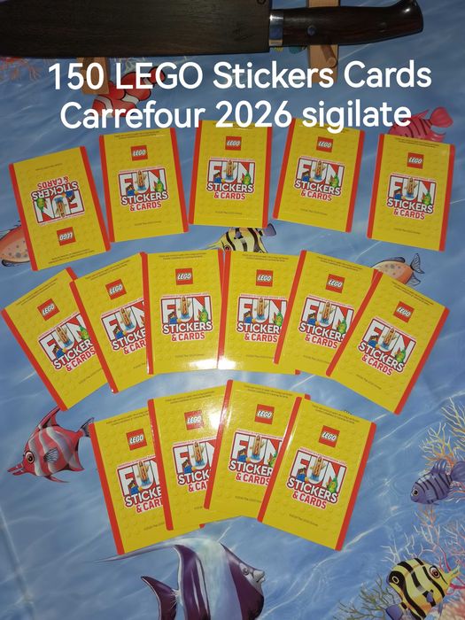 150 LEGO Stickers Cards Carrefour 2026 Abtibilduri sigilate