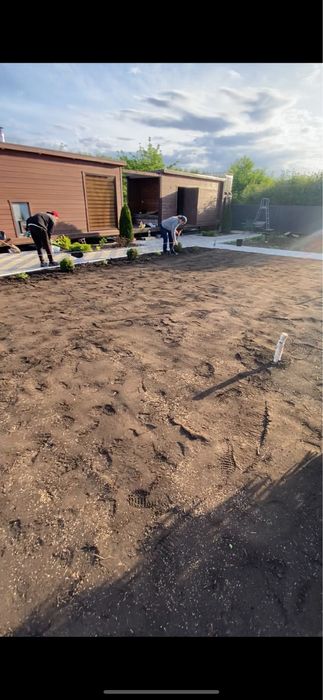 Газон под ключ с нашим материалом зеленый газон