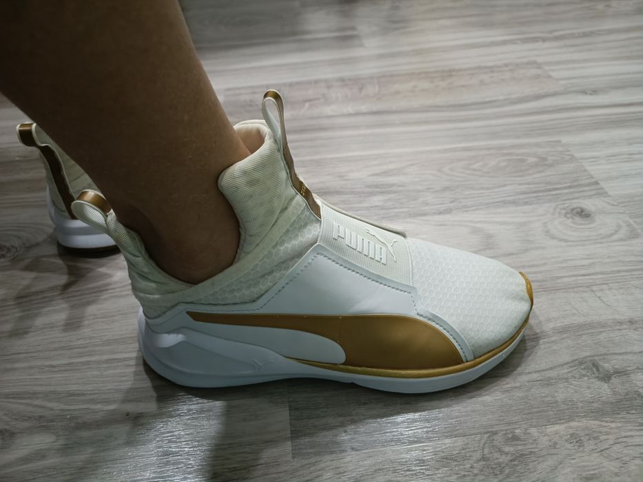 Маратонки Puma - бяло със златно
