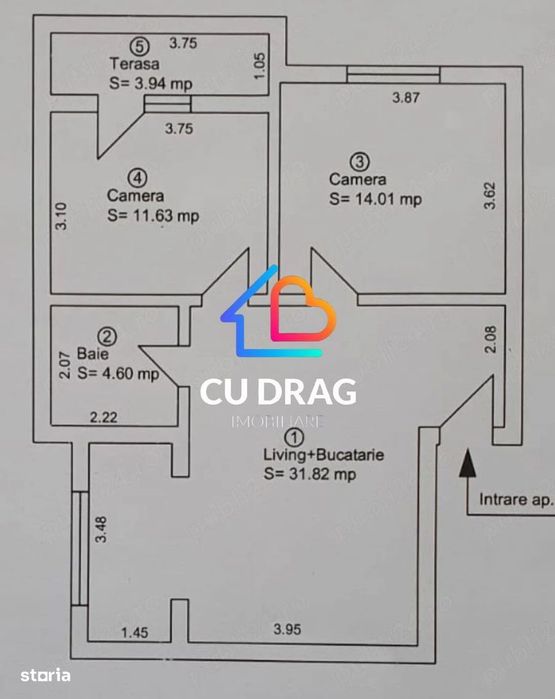 Apartament 3 camere Turnisor