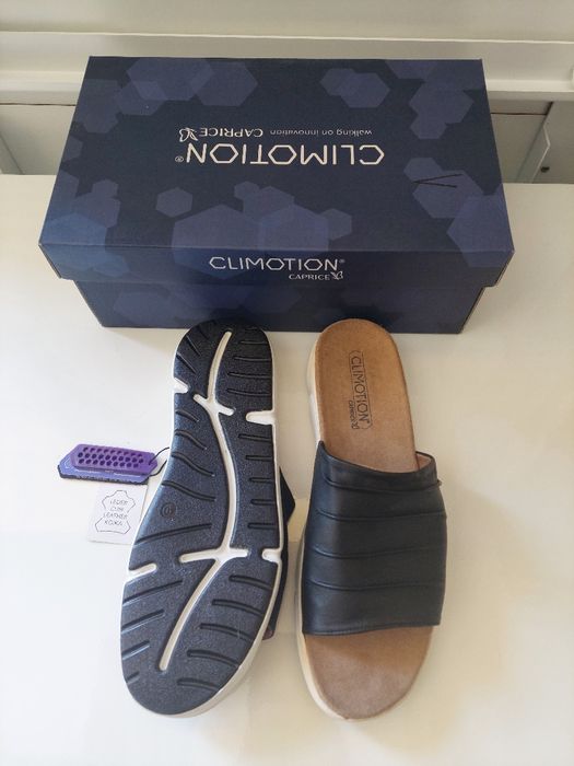 Papuci damă Caprice Climotion piele naturală