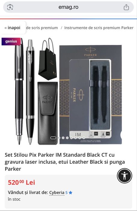 Set stilou si pix Parker IM