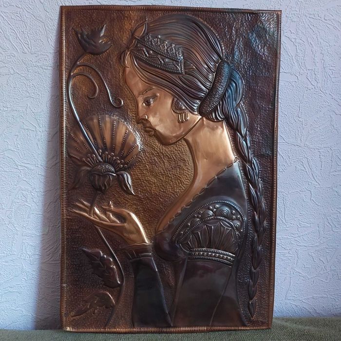 Чеканка на меди Аленушка