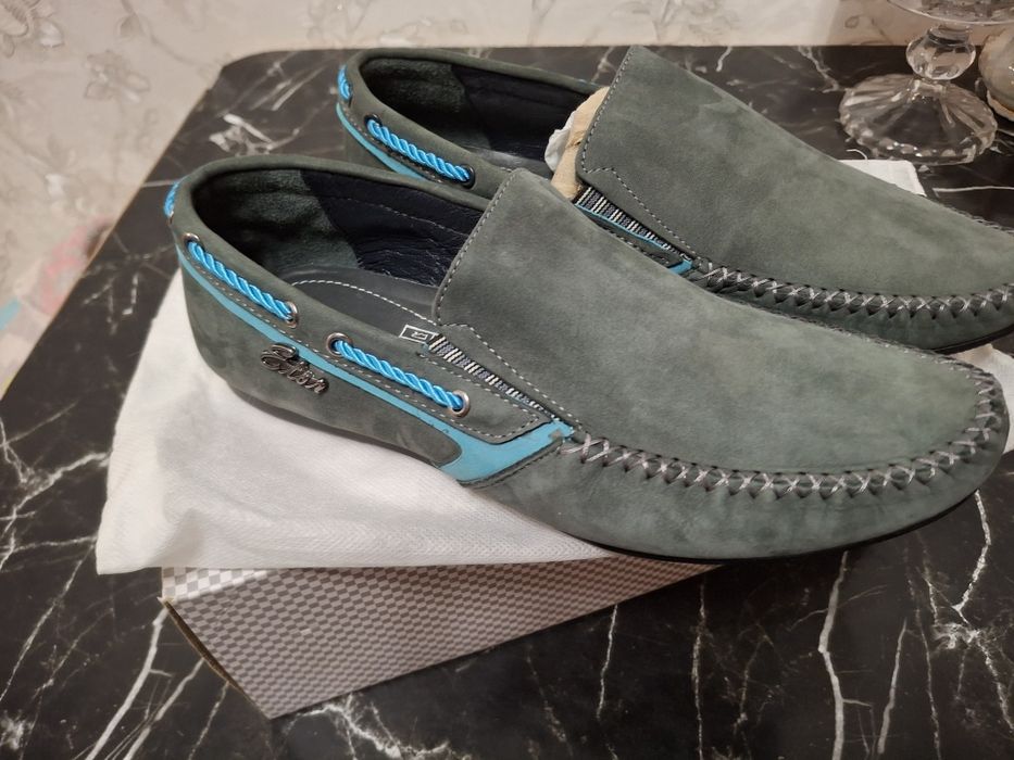 Мужские замшевые макасины