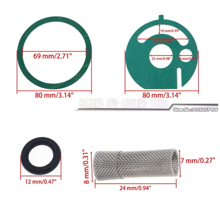 Kit garnituri si sita pt sirocou’ Eberspacher, Webasto -Sharan,Seat