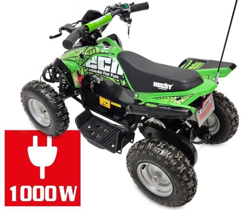 ATV electric pentru copii, putere 1000W baterie detasabila 36V 12Ah, verde