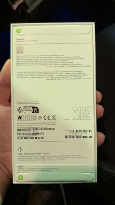Iphone 17 Air, 256Gb, Space Black, Sigilat