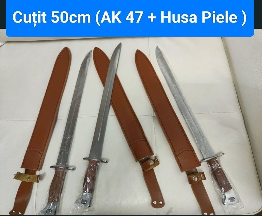 Baioneta Vânătoare Pescuit Camping Drumeție Maceta 50cm Ak47
