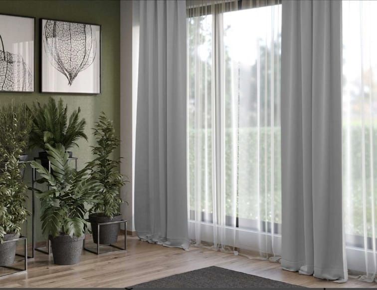 Set 2 draperii gri