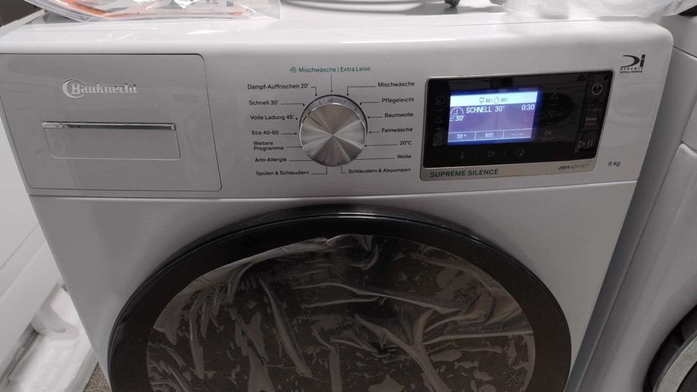 А+++ Нова Пералня машина Bauknecht 9 кг 1400 об/мин AquaStop ZEN мотор