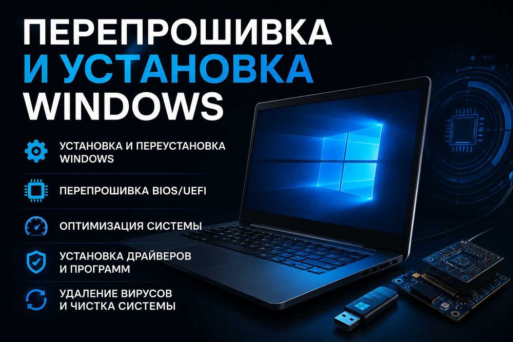 Сборка и настройка ПК, Перепрошивка и установка Windows